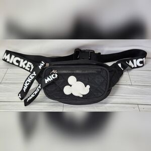 Disney Mickey Mouse Quilted Black Waist Bag – Stylish & Practical!